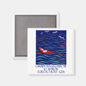 Aimant Poster d'aviron 1924 à Zurich (Recto/Verso)