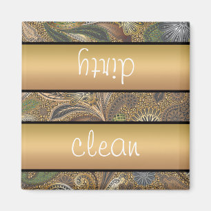 Aimant Poster de animal Paisley Motif