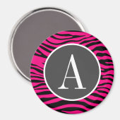 Aimant Poster de animal rose clair Zebra (Recto/Verso)