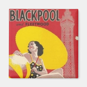 Aimant Poster de Blackpool Railway Randonnée Vintage Cana