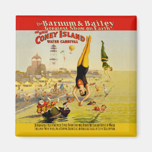 Aimant Poster de Coney Island Sideshow