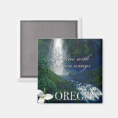 Aimant Poster de la cascade de l'Oregon (Recto/Verso)