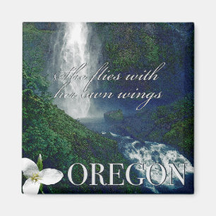 Aimant Poster de la cascade de l'Oregon