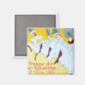 Aimant Poster de la fille dansante Jaune Toulouse Lautrec (Recto/Verso)