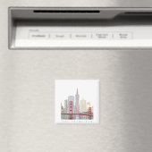 Aimant Poster de la skyline San Francisco v2 (In Situ (Lave-vaisselle))