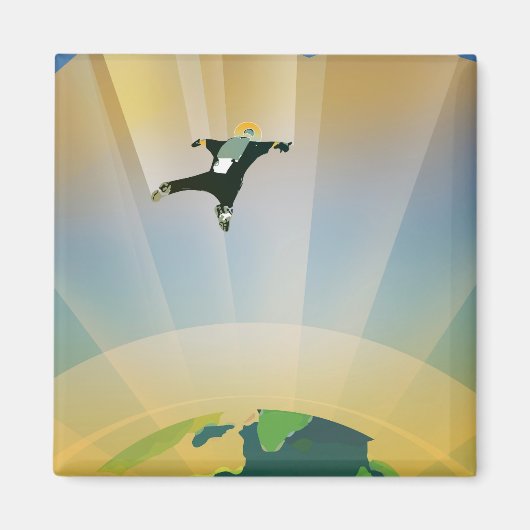 Aimant Poster De L'Espace Rétro-La Gravité D'Une Super Te (Devant)