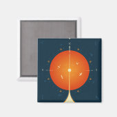 Aimant Poster de l'horloge atomique Deep Space, version o (Recto/Verso)