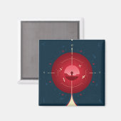 Aimant Poster de l'horloge atomique Deep Space, version r (Recto/Verso)