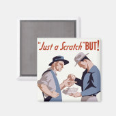 Aimant Poster de premiers soins "Just a Scratch" (Recto/Verso)