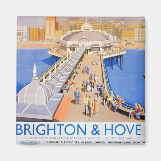 Aimant Poster du chemin de fer Brighton & Hove Randonnée (Devant)