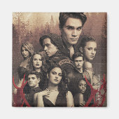 Aimant Poster du crâne de cerfs de Riverdale (Devant)