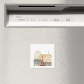 Aimant Poster du skyline Liege (In Situ (Lave-vaisselle))