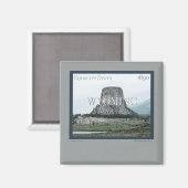 Aimant Poster du Wyoming (Recto/Verso)