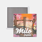 Aimant Poster en fleurs de Mito Japon. (Recto/Verso)