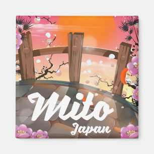 Aimant Poster en fleurs de Mito Japon.