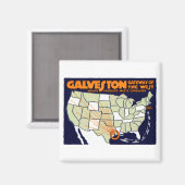 Aimant Poster Galveston Texas 1920 (Recto/Verso)
