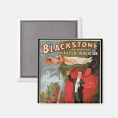 Aimant Poster magique vintage, Grand Magicien Blackstone (Recto/Verso)