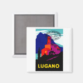Aimant Poster philatélique de Lugano 1934 (Recto/Verso)