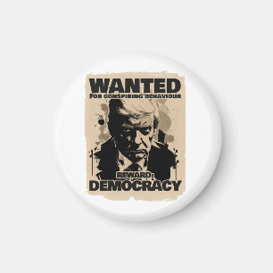 Aimant Poster Recherché Donald Trump - Compte Géorgie