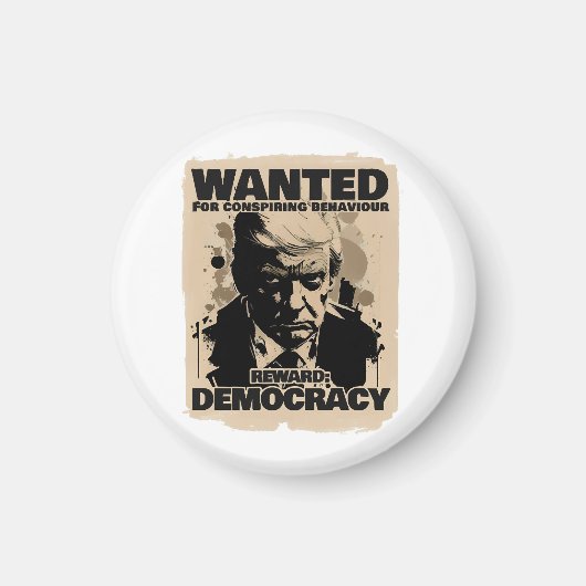 Aimant Poster Recherché Donald Trump - Compte Géorgie (Devant)