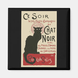 Aimant Poster vintage Ce Soir Le Conversation Noir