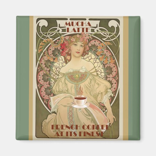 Aimant Poster vintage de café (Devant)