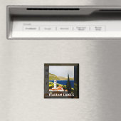 Aimant Poster Vintage voyage des lacs italiens (In Situ (Lave-vaisselle))