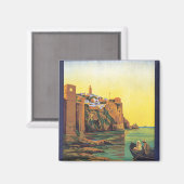 Aimant Poster Vintage voyage du Maroc (Recto/Verso)