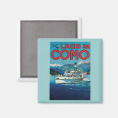 Aimant Poster Vintage voyage Lago Di Como (Recto/Verso)