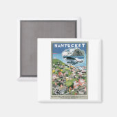 Aimant Poster Vintage voyage Nantucket (Recto/Verso)