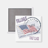 Aimant Postmark Duluth 55812 (Recto/Verso)