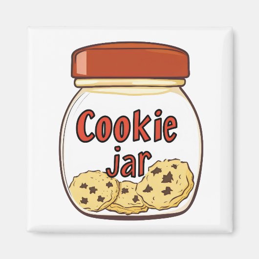 Aimant Pot à Cookies Mignon (Devant)