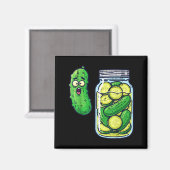 Aimant Pot de Concombre Choquant Mème Drôle Humour Alimen (Recto/Verso)