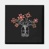 Aimant Pot de fleurs patchwork Blague Block de quilt fleu (Devant)