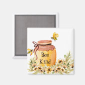 Aimant Pot de miel Abeille gentille  (Recto/Verso)