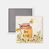 Aimant Pot de miel Bee kind  (Recto/Verso)