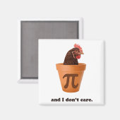 Aimant Pot de poulet Pi (et je m'en fiche) (Recto/Verso)