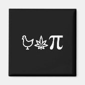 Aimant Pot de poulet Pie Pi Jour Mauvais Chiffre de mathé (Devant)