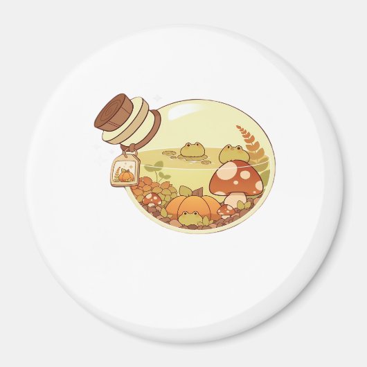 Aimant Potion d'automne avec grenouilles Classique (Devant)