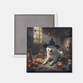 Aimant Potirons d'Akita Halloween Épouvantables (Recto/Verso)