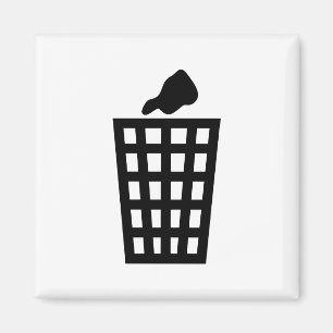 Aimant Poubelle de rebut noire