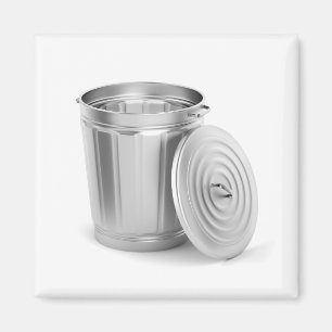 Aimant Poubelle en métal vide