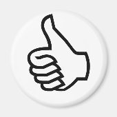 Aimant Pouce noire vers le haut (Devant)