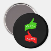 Aimant Pouces noires Haut/Bas Plats propres/salés (Recto/Verso)