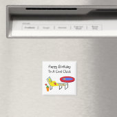 Aimant Poule d'anniversaire cool (In Situ (Lave-vaisselle))