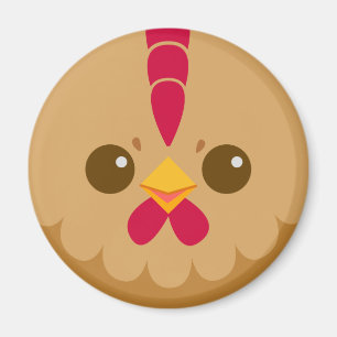 Aimant Poule/poulet Brown mignons