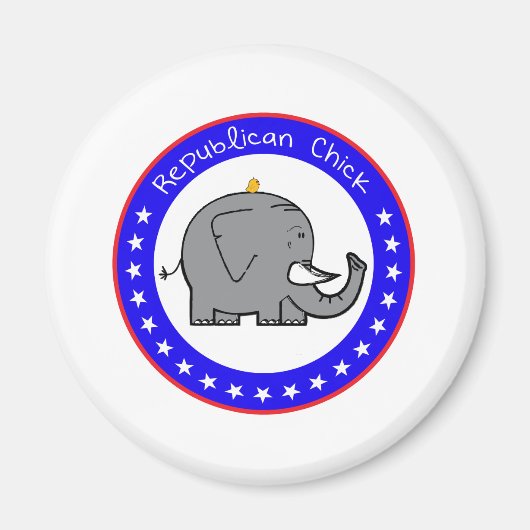 Aimant poule républicaine (Devant)