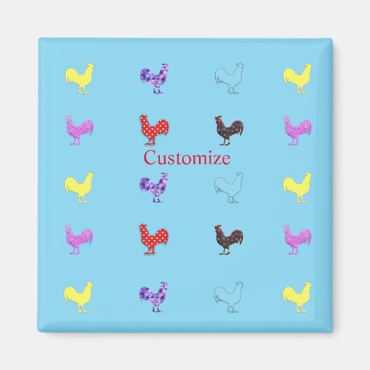 Aimant Poules de poulet Thunder_Cove (Devant)