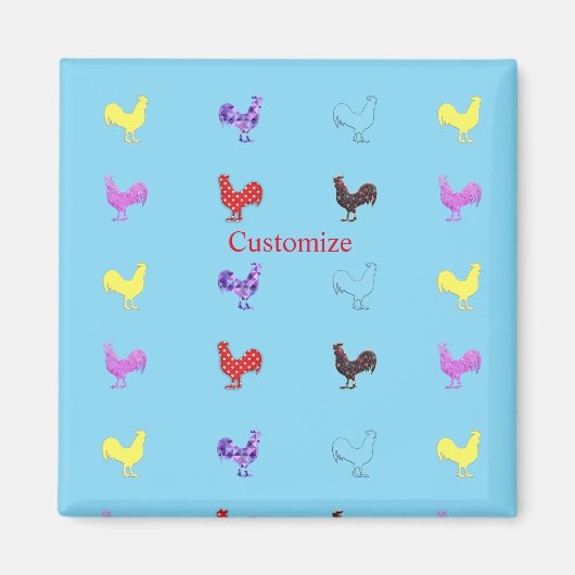 Aimant Poules de poulet Thunder_Cove (Devant)