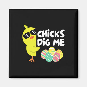 Aimant Poules Drôles Me Creusent Pâques Joyeux Pâques Enf